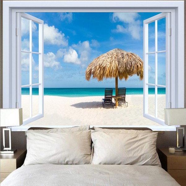 Beach Coconut Tree - Printed Tapestry UK