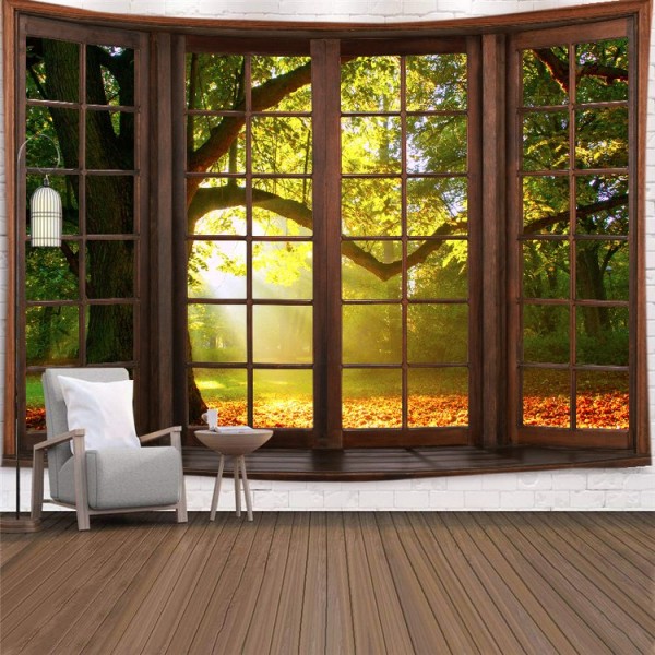 Landscape Outside The Window - Printed Tapestry UK
