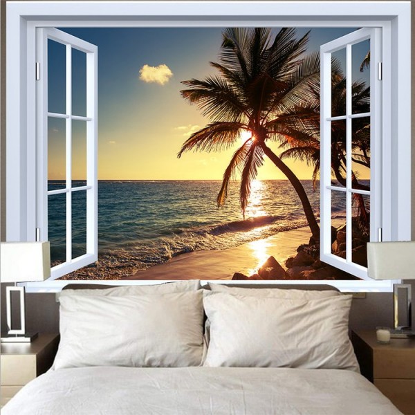Beach Coconut Tree - Printed Tapestry UK