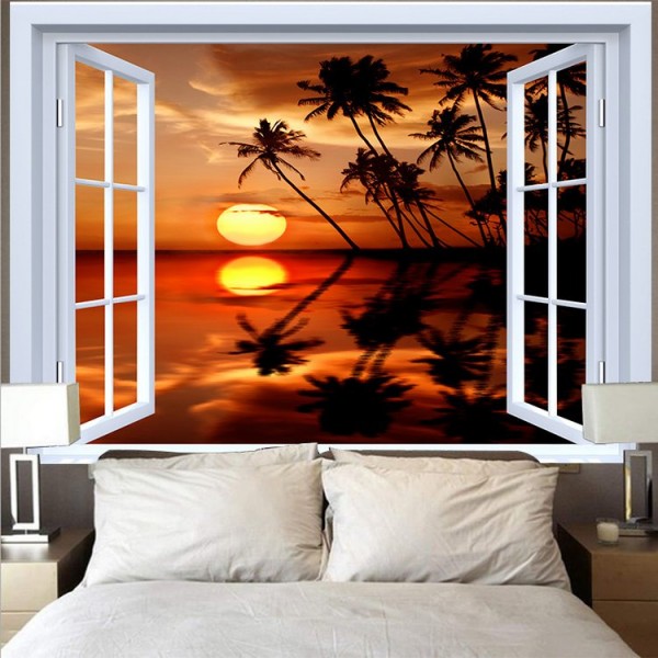 Beach Coconut Tree - Printed Tapestry UK