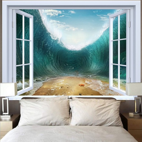 Landscape Outside The Window - Printed Tapestry UK