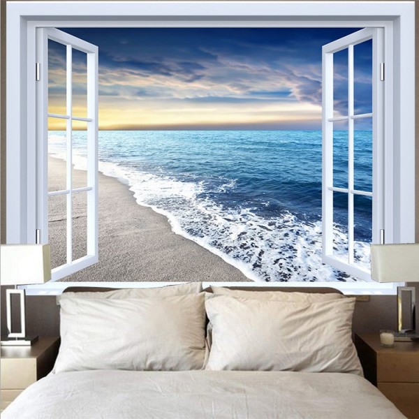 Landscape Outside The Window - Printed Tapestry UK