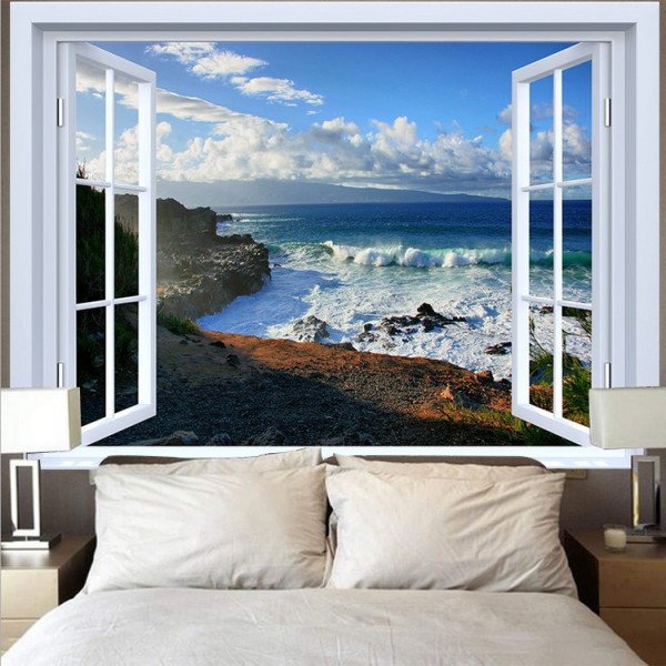 Landscape Outside The Window - Printed Tapestry UK