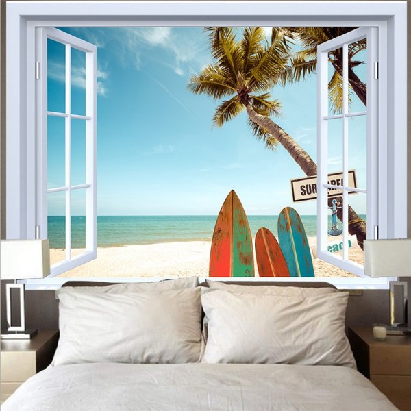 Beach Coconut Tree - Printed Tapestry UK