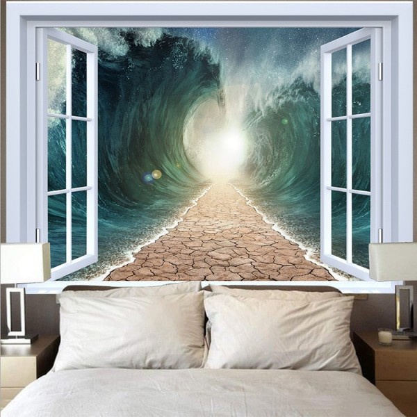 Landscape Outside The Window - Printed Tapestry UK