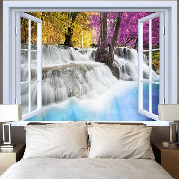 Landscape Outside The Window - Printed Tapestry UK
