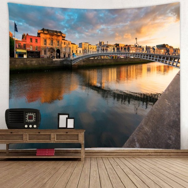 City Night Scene - Printed Tapestry UK