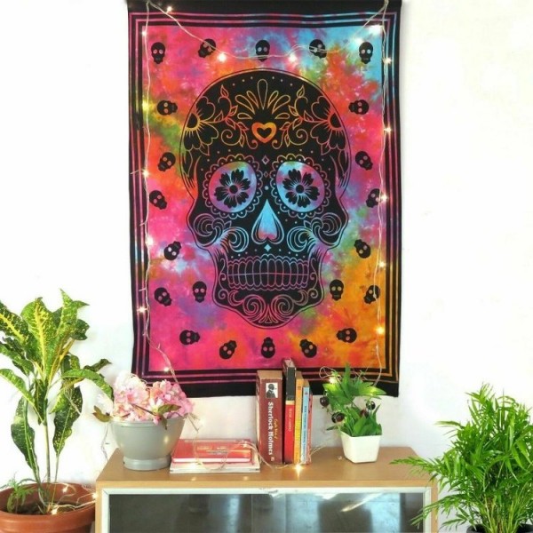 Tie dye skull - Printed Tapestry UK
