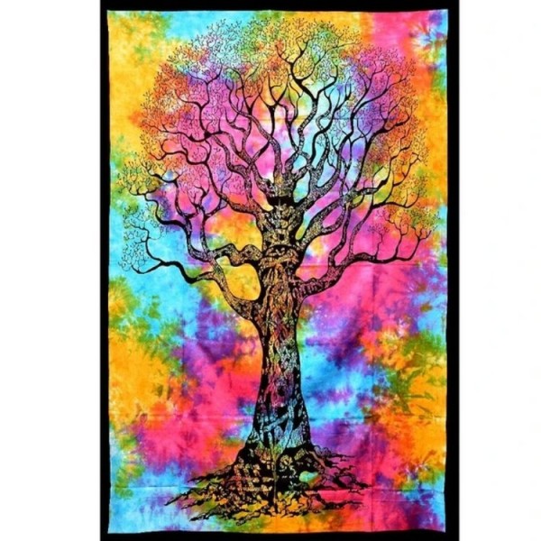 Tie dye Tree - Printed Tapestry UK