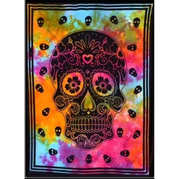 Tie dye skull - Printed Tapestry UK