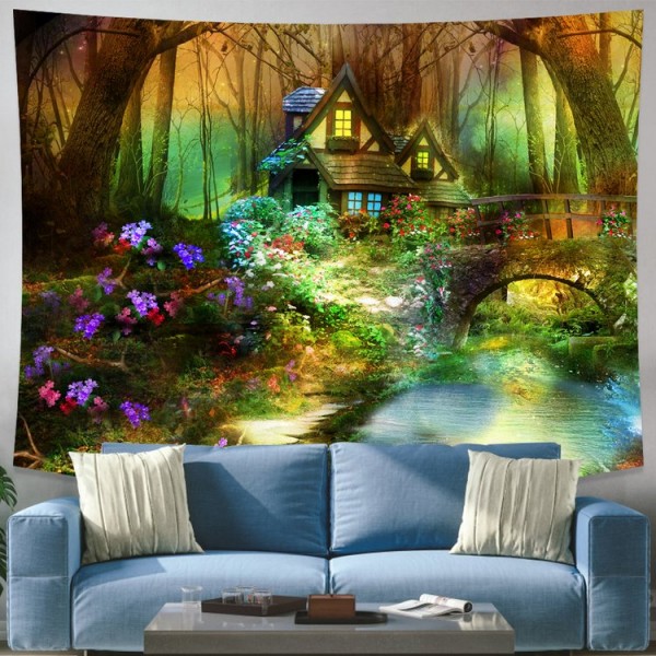 Forest House - Printed Tapestry UK
