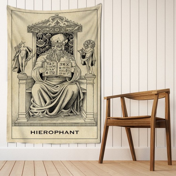 Tarot hierophant- Printed Tapestry UK