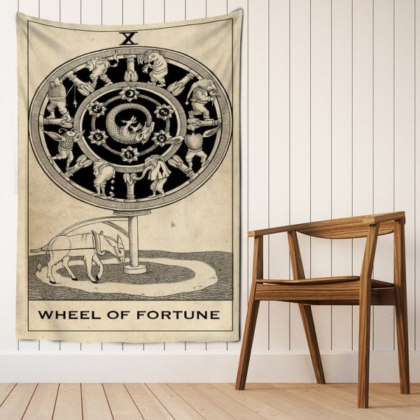 Tarot wheel of fortune - Printed Tapestry UK
