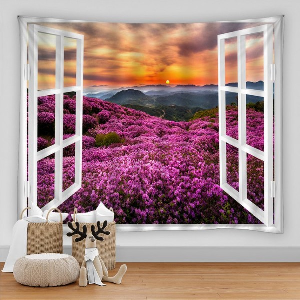 Landscape Outside The Window - Printed Tapestry UK