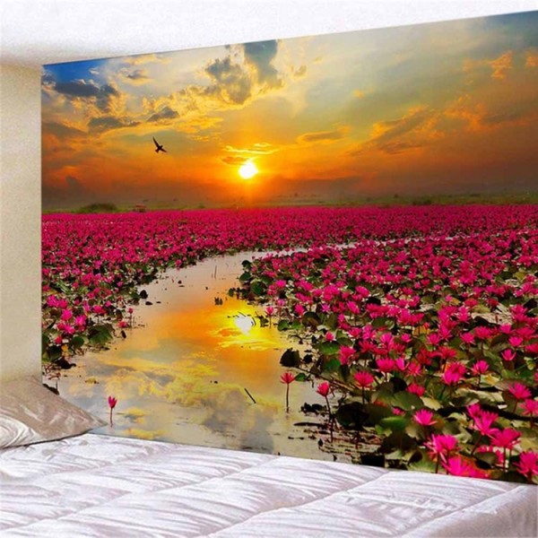 Lotus pond - Printed Tapestry UK