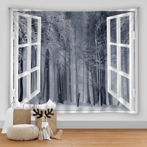 Landscape Outside The Window - Printed Tapestry UK