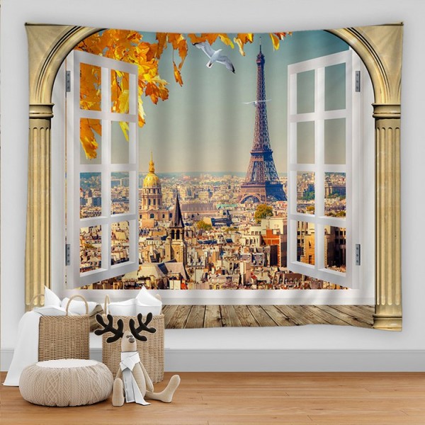Landscape Outside The Window - Printed Tapestry UK