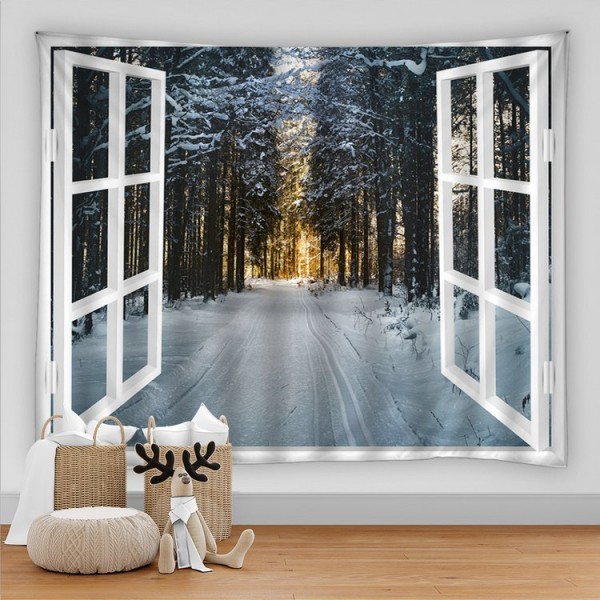 Landscape Outside The Window - Printed Tapestry UK