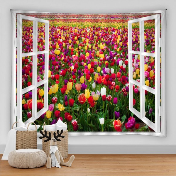 Landscape Outside The Window - Printed Tapestry UK