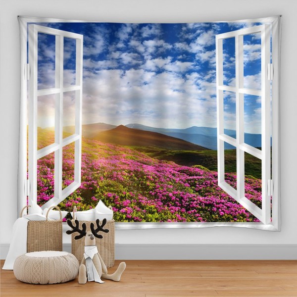 Landscape Outside The Window - Printed Tapestry UK