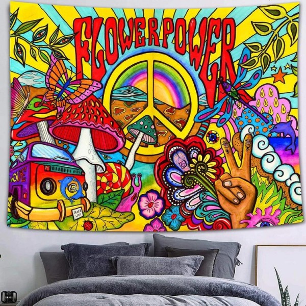 Flower Power - Printed Tapestry UK