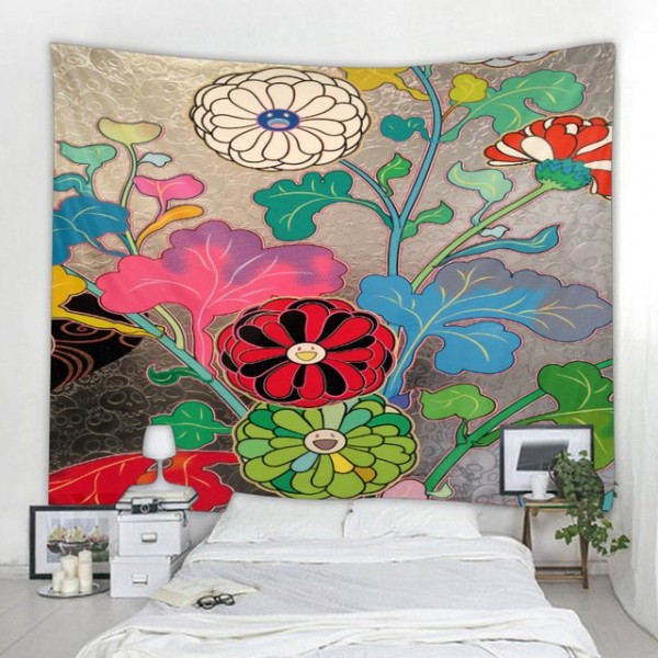 Psychedelic Flower - Printed Tapestry UK