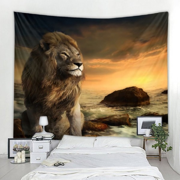 Lion - Printed Tapestry UK