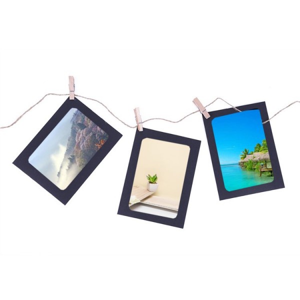 10pcs Paper Frames with Clips Rope Combination UK