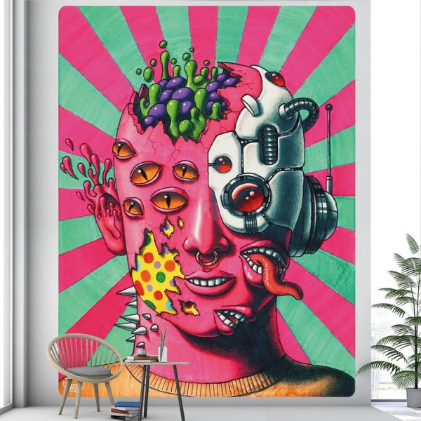 Psychedelic machinery  - Printed Tapestry UK