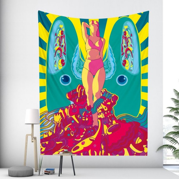 Psychedelic Girl - Printed Tapestry UK