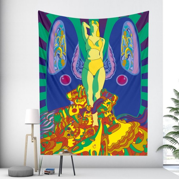 Psychedelic Girl - Printed Tapestry UK