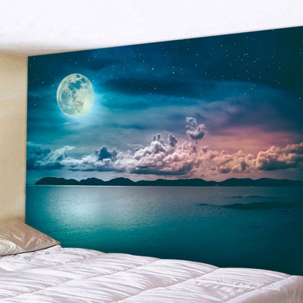 Seaside Moonlight - Printed Tapestry UK