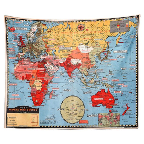 Map - Printed Tapestry UK