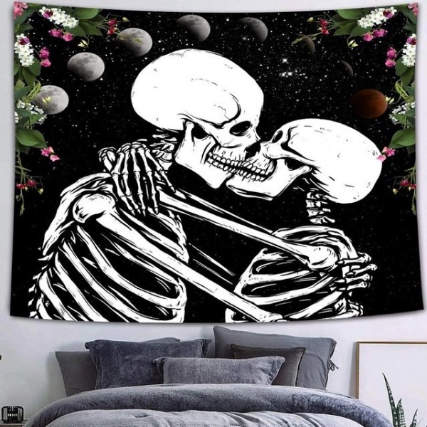 Gothic Skull - Printed Tapestry UK