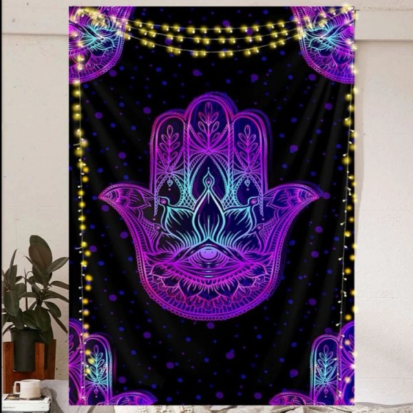 Dark Hamsa - Printed Tapestry UK