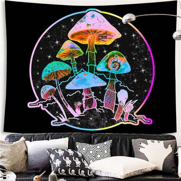 Psychedelic Mushroom - Printed Tapestry UK