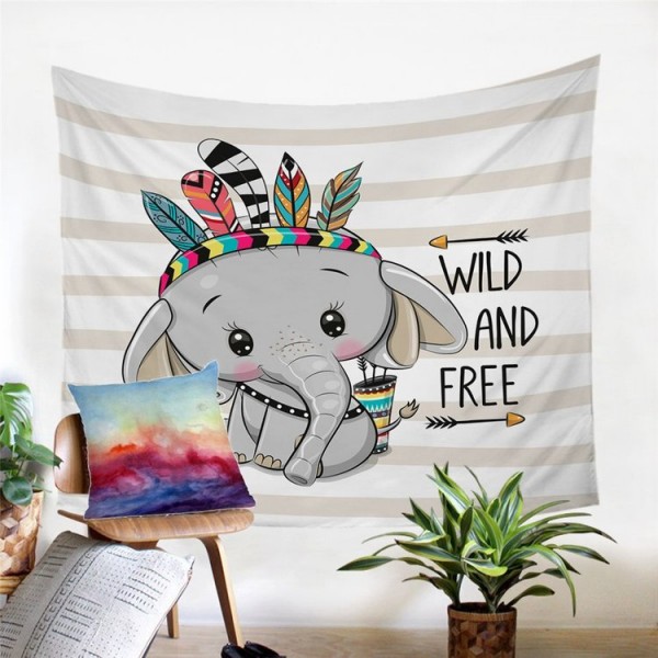 Elephant - Printed Tapestry UK
