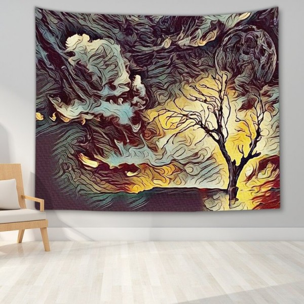 Night Nature Landscap - Printed Tapestry UK