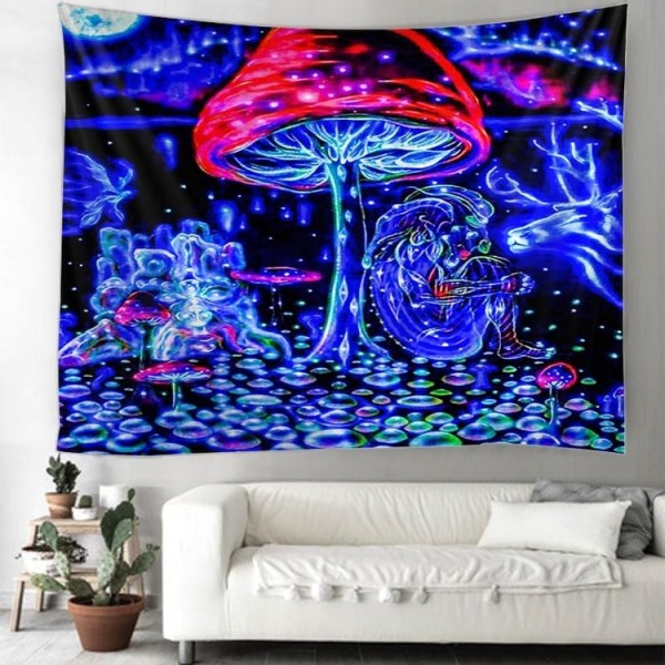 Psychedelic Mushroom - Printed Tapestry UK