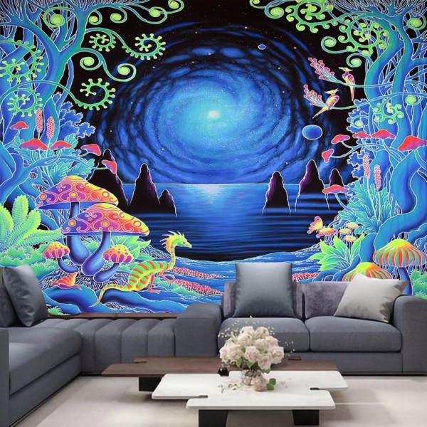 Psychedelic Mushroom - Printed Tapestry UK