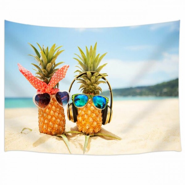 Seaside pineapple - Printed Tapestry UK