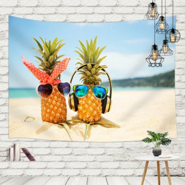 Seaside pineapple - Printed Tapestry UK