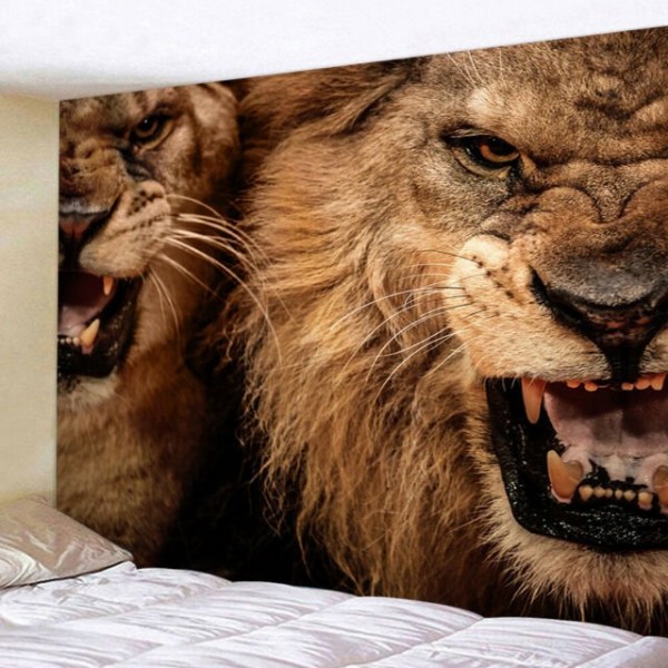 Lion - Printed Tapestry UK