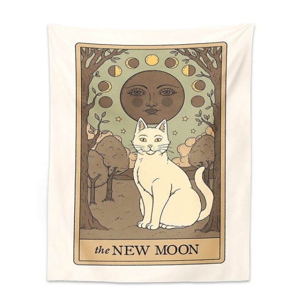Moon Cat - Printed Tapestry UK