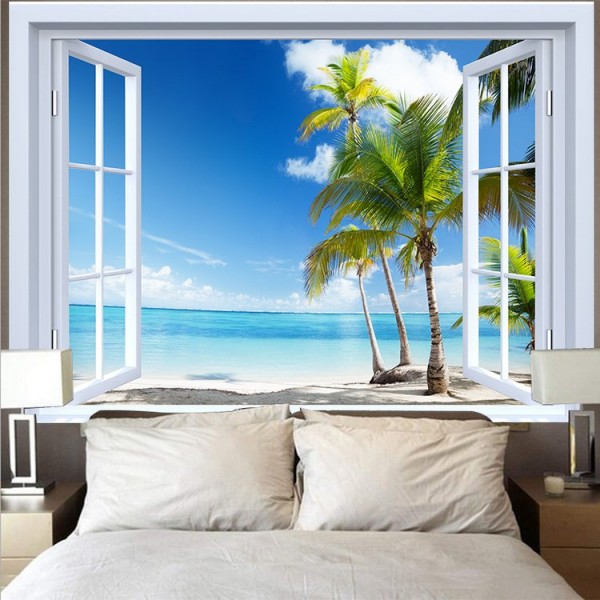 Beach Coconut Tree - Printed Tapestry UK