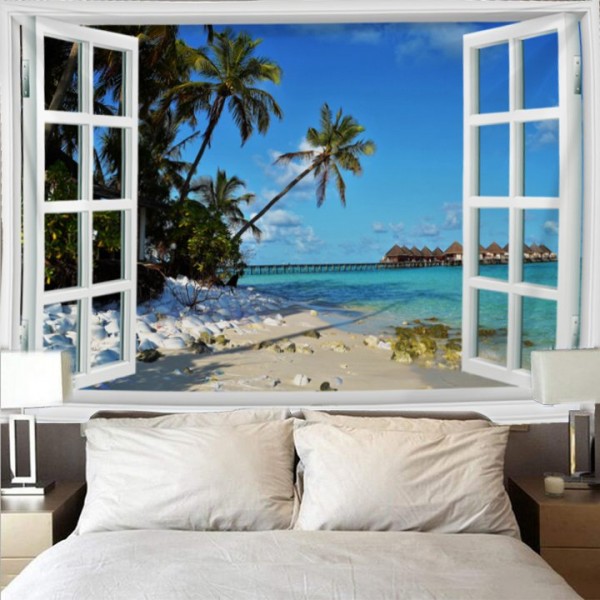Beach Coconut Tree - Printed Tapestry UK