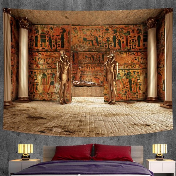 3D Egypt Bohemian - Printed Tapestry UK