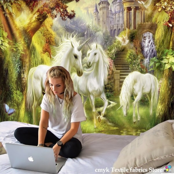 Unicorn - Printed Tapestry UK