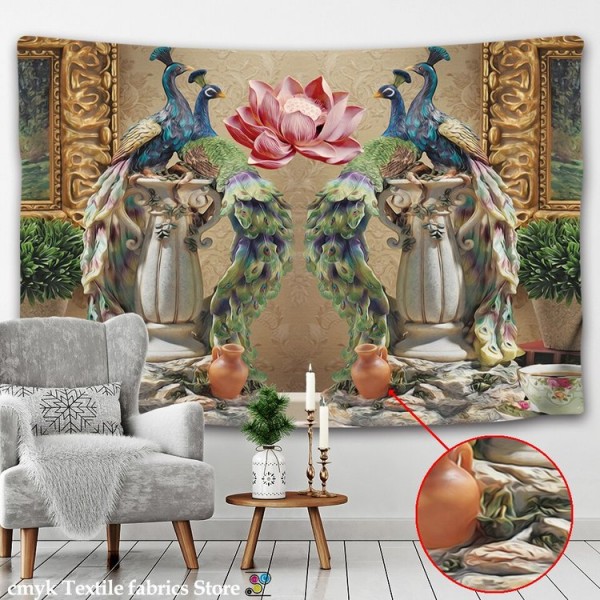 Peacock - Printed Tapestry UK