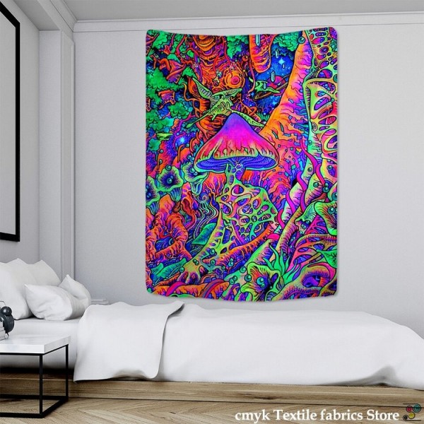 Psychedelic Mushroom - Printed Tapestry UK